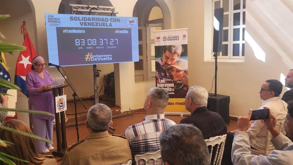 Movimientos y organizaciones sociales se solidarizan con pareja presidencial venezolana desde Cuba